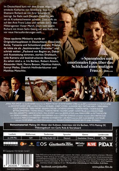 Produktbild: Afrika mon amour / Der komplette Dreiteiler mit absoluter Starbesetzung (Pidax Serien-Klassiker) [2 DVDs]