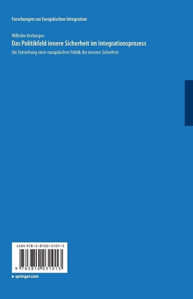 Produktbild: Das Politikfeld innere Sicherheit im Integrationsprozess