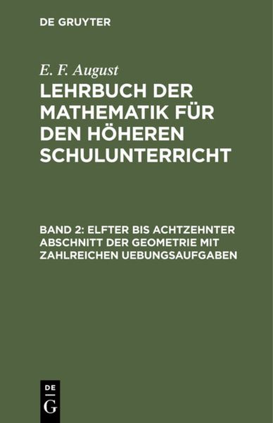 Produktbild: Elfter bis achtzehnter Abschnitt der Geometrie mit zahlreichen Uebungsaufgaben
