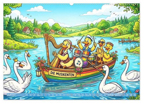 Produktbild: Tierisch musikalisch - Taktgef&uuml;hl mit Humor (Wandkalender 2027 DIN A2 quer), CALVENDO Monatskalender