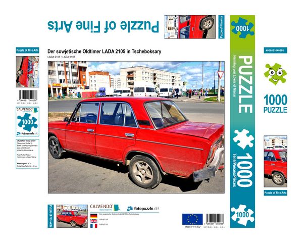 Produktbild: CALVENDO Puzzle Der sowjetische Oldtimer LADA 2105 in Tscheboksary 1000 Teile Lege-Gr&ouml;&szlig;e 640 x 480 cm Foto-Puzzle Bild von Henning von L&ouml;wis of Menar