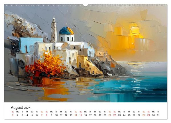 Produktbild: Mediterrane Eleganz (Wandkalender 2027 DIN A2 quer), CALVENDO Monatskalender