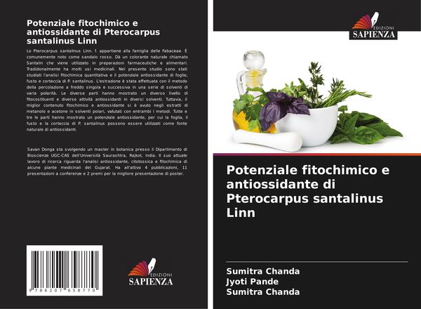 Produktbild: Potenziale fitochimico e antiossidante di Pterocarpus santalinus Linn