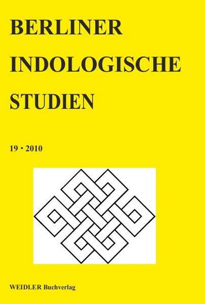 Berliner Indologische Studien, Band 19, Taschenbuch von , Weidler Buchverlag Berlin, 9783896932839