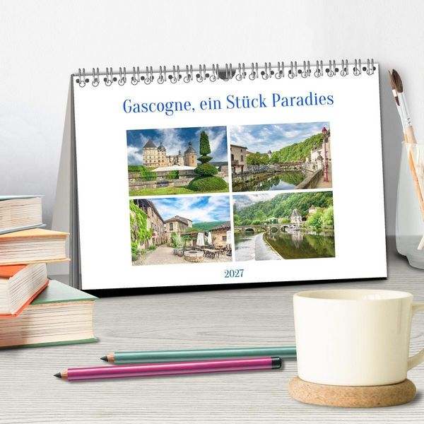 Produktbild: Gascogne, ein St&uuml;ck Paradies (Tischkalender 2027 DIN A5 quer), CALVENDO Monatskalender