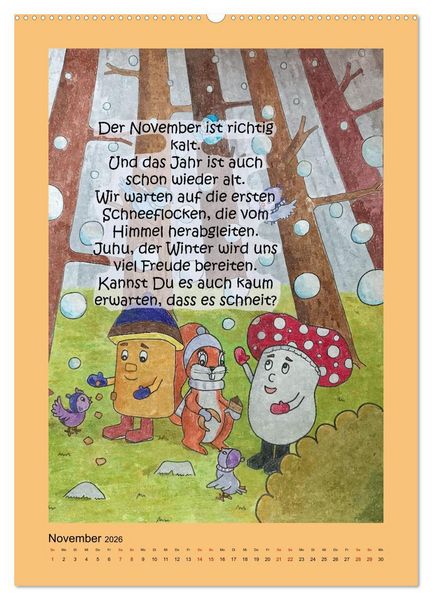 Produktbild: Tobi und das Jahr (hochwertiger Premium Wandkalender 2026 DIN A2 hoch), Kunstdruck in Hochglanz