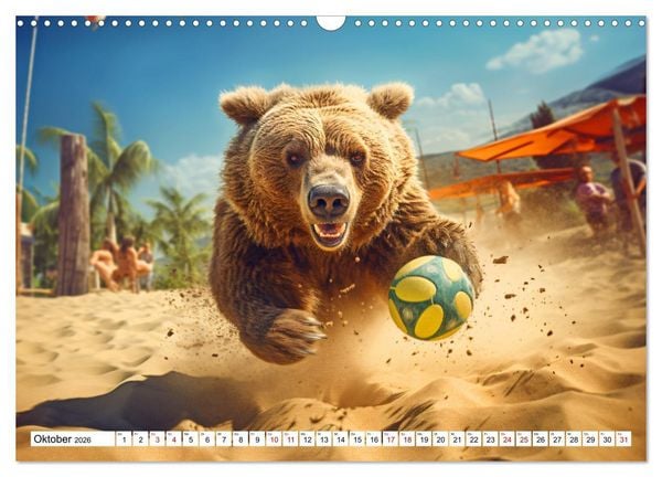 Produktbild: Sonnige Schnappsch&uuml;sse - Ein Jahr voller fr&ouml;hlicher Tiere (Wandkalender 2026 DIN A3 quer), CALVENDO Monatskalender