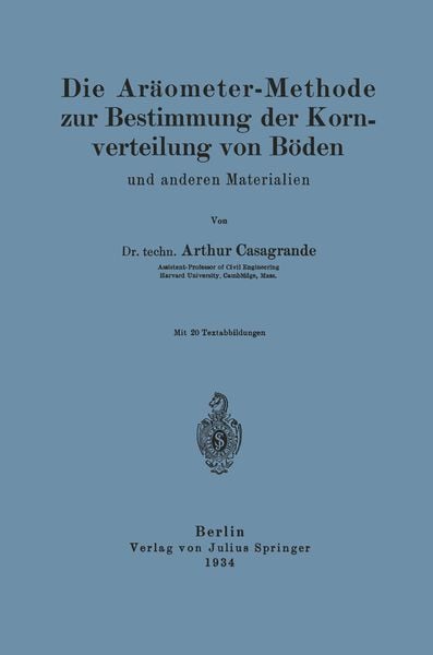 Produktbild: Die Ar&auml;ometer-Methode zur Bestimmung der Kornverteilung von B&ouml;den und anderen Materialien