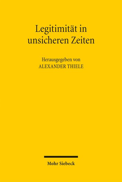 Produktbild: Legitimit&auml;t in unsicheren Zeiten