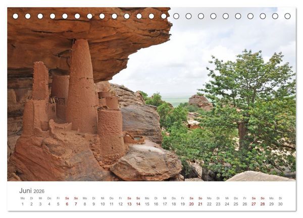 Produktbild: Mali - Dogonland - Weltkultur- und Weltnaturerbe (Tischkalender 2026 DIN A5 quer), CALVENDO Monatskalender