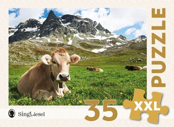 Produktbild: Demenz-Puzzle: Alpen. Das Demenz-Puzzle-Spiel mit 35 Puzzle-Teilen im XXL-Format.