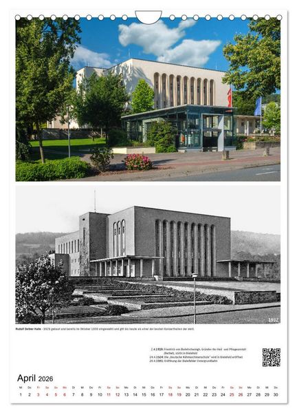 Produktbild: Bielefelder Fotomotive heute und damals mit historischen Ereignissen (Wandkalender 2026 DIN A4 hoch), CALVENDO Monatskalender