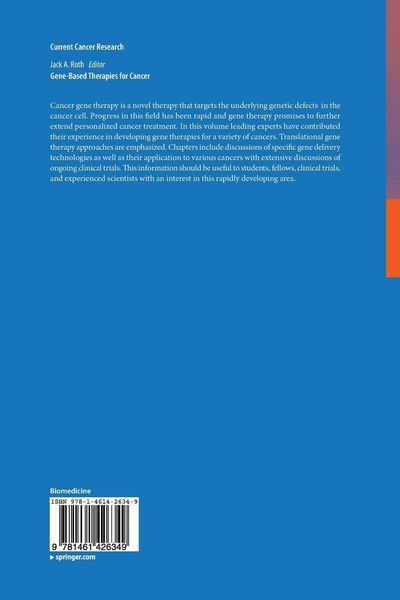 Produktbild: Gene-Based Therapies for Cancer