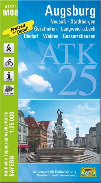 Produktbild: ATK25-M08 Augsburg (Amtliche Topographische Karte 1:25000)