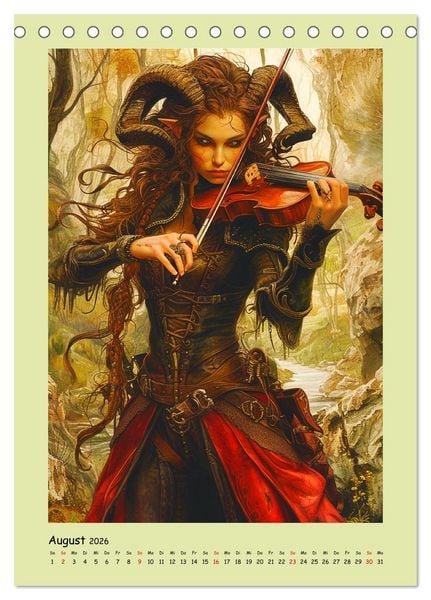 Produktbild: Druidenland. Keltische Fantasy-Figuren aus der Anderwelt (Tischkalender 2026 DIN A5 hoch), CALVENDO Monatskalender