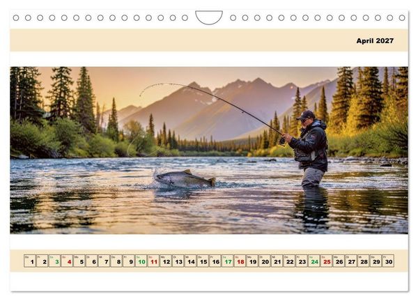 Produktbild: Alaska - Angeln auf Lachs - Panorama (Wandkalender 2027 DIN A4 quer), CALVENDO Monatskalender