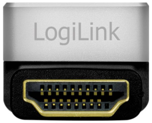 Produktbild: LogiLink AH0007A HDMI Adapter [1x HDMI-Buchse - 1x HDMI-Stecker] Schwarz-Grau