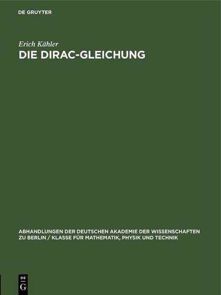Produktbild: Die Dirac-Gleichung