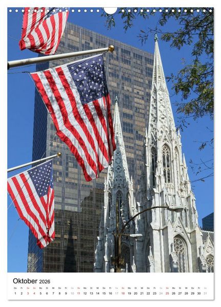 Produktbild: New Yorks architektonische Highlights (Wandkalender 2026 DIN A3 hoch), CALVENDO Monatskalender