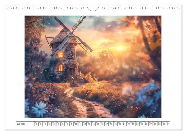 Produktbild: Im Reich der Windm&uuml;hlen (Wandkalender 2026 DIN A4 quer), CALVENDO Monatskalender