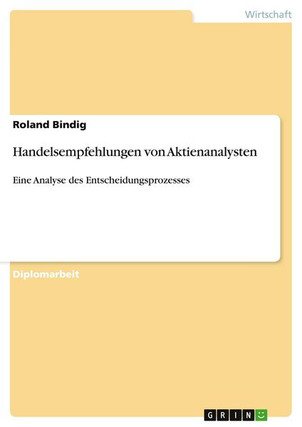 Produktbild: Handelsempfehlungen von Aktienanalysten