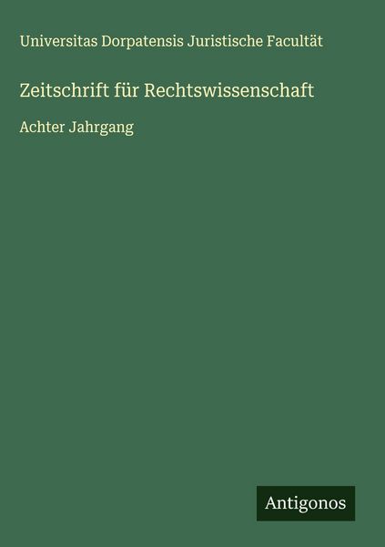 Produktbild: Zeitschrift f&uuml;r Rechtswissenschaft