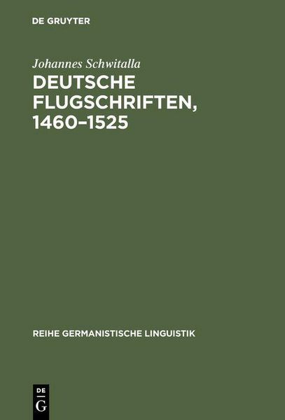 Produktbild: Deutsche Flugschriften, 1460-1525
