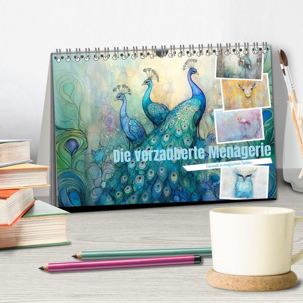 Produktbild: Die verzauberte Menagerie (Tischkalender 2026 DIN A5 quer), CALVENDO Monatskalender