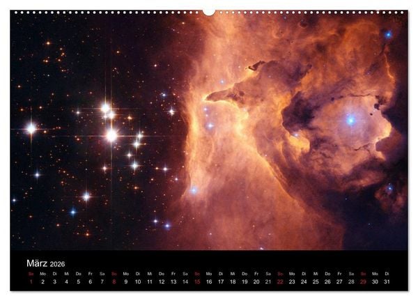 Produktbild: Der Weltraum. Spektakul&auml;re Gasnebel und Galaxien (hochwertiger Premium Wandkalender 2026 DIN A2 quer), Kunstdruck in Hochglanz