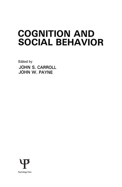 Produktbild: Cognition and Social Behavior