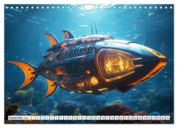 Produktbild: Futuristische U-Boote (Wandkalender 2026 DIN A4 quer), CALVENDO Monatskalender