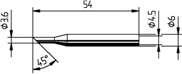 Produktbild: Ersa 0162LD L&ouml;tspitze angeschr&auml;gt Spitzen-Gr&ouml;&szlig;e 3.60mm Inhalt 1St.