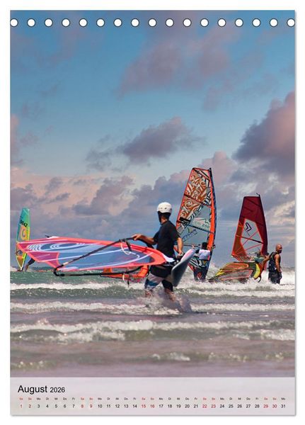 Produktbild: Windsurfen - Fun pur (Tischkalender 2026 DIN A5 hoch), CALVENDO Monatskalender