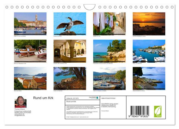 Produktbild: Rund um Krk (Wandkalender 2026 DIN A4 quer), CALVENDO Monatskalender