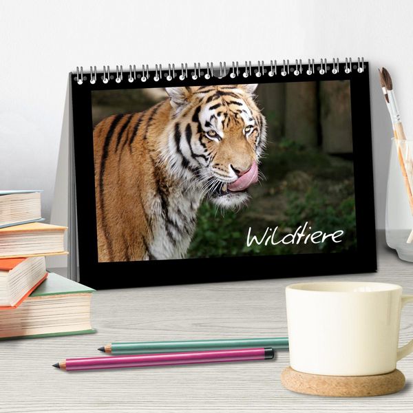 Produktbild: Wildtiere (Tischkalender 2026 DIN A5 quer), CALVENDO Monatskalender