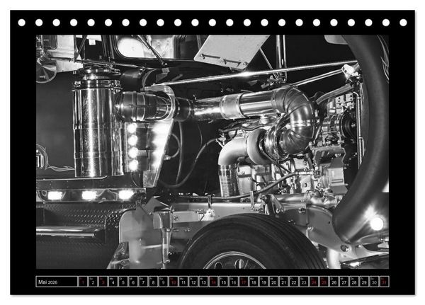 Produktbild: Kenworth W900A EXTHD - in schwarzwei&szlig; (Tischkalender 2026 DIN A5 quer), CALVENDO Monatskalender