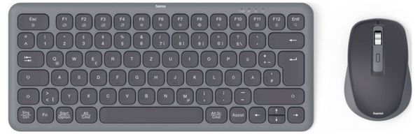 Produktbild: Hama WKM-500 Bluetooth&reg; Tastatur, Maus-Set Deutsch, QWERTZ Schwarz