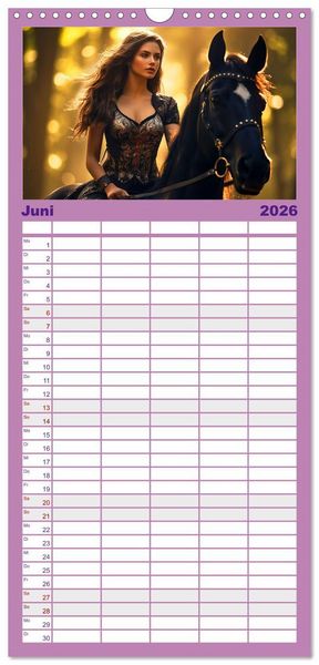 Produktbild: Familienplaner 2026 - Verzaubert von Magie und Romantik mit 5 Spalten (Wandkalender, 21 x 45 cm) CALVENDO