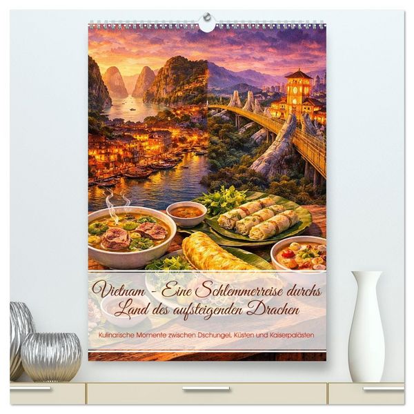 Produktbild: Vietnam - Eine Schlemmerreise durchs Land des aufsteigenden Drachen (hochwertiger Premium Wandkalender 2027 DIN A2 hoch), Kunstdruck in Hochglanz