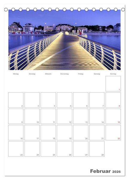 Produktbild: Timmendorfer Strand (Tischkalender 2026 DIN A5 hoch), CALVENDO Monatskalender