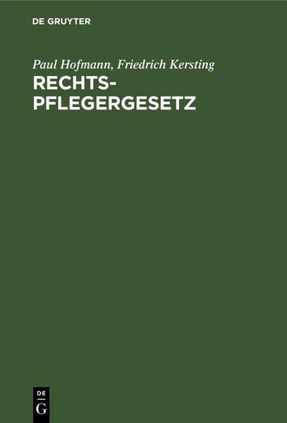 Produktbild: Rechtspflegergesetz
