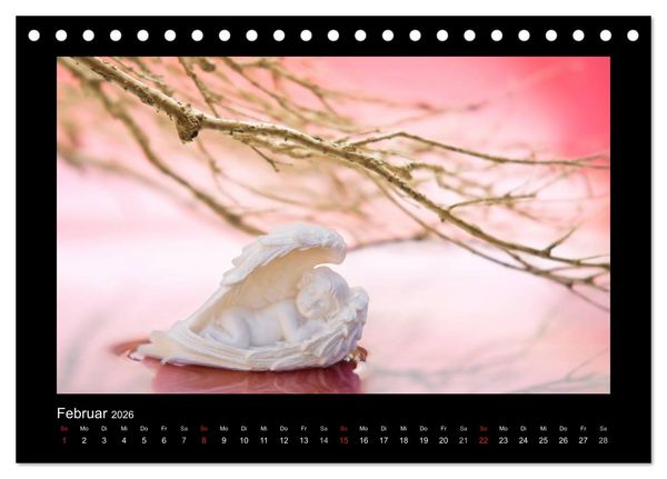 Produktbild: Engel f&uuml;r Gl&uuml;ck & Schutz (Tischkalender 2026 DIN A5 quer), CALVENDO Monatskalender