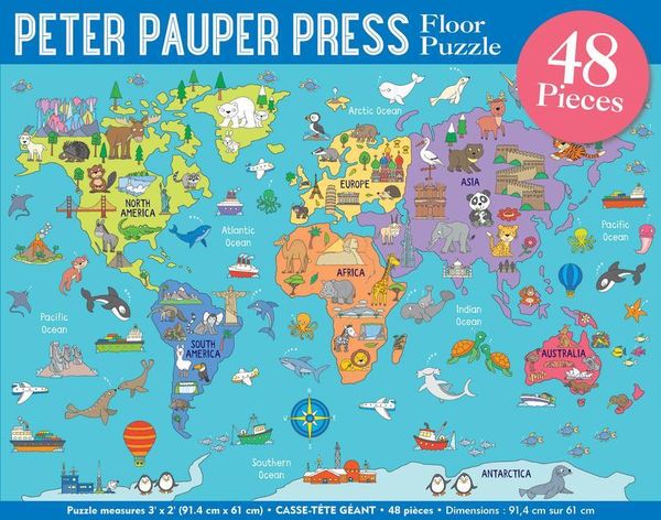 Produktbild: World Map Floor Puzzle