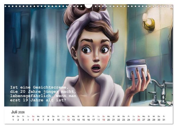 Produktbild: Lustige und paradoxe Fragen (Wandkalender 2026 DIN A3 quer), CALVENDO Monatskalender