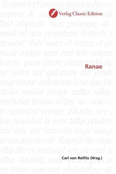 Ranae, Taschenbuch von Carl Reifitz, Classic Edition, 9783869324296