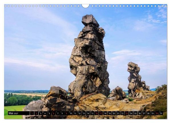 Produktbild: Die Teufelsmauer - Bizarre Felsformationen im Harz (Wandkalender 2027 DIN A3 quer), CALVENDO Monatskalender