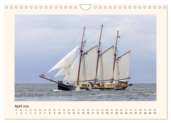 Produktbild: Unter vollen Segeln Traditionssegler auf der Ostsee (Wandkalender 2026 DIN A4 quer), CALVENDO Monatskalender