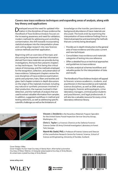 Produktbild: Handbook of Trace Evidence Analysis