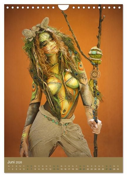Produktbild: Bodypainting Adventures - Farbe auf nackter Haut (Wandkalender 2026 DIN A4 hoch), CALVENDO Monatskalender