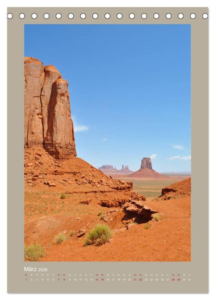 Produktbild: Erlebe mit mir das Monument Valley (Tischkalender 2026 DIN A5 hoch), CALVENDO Monatskalender
